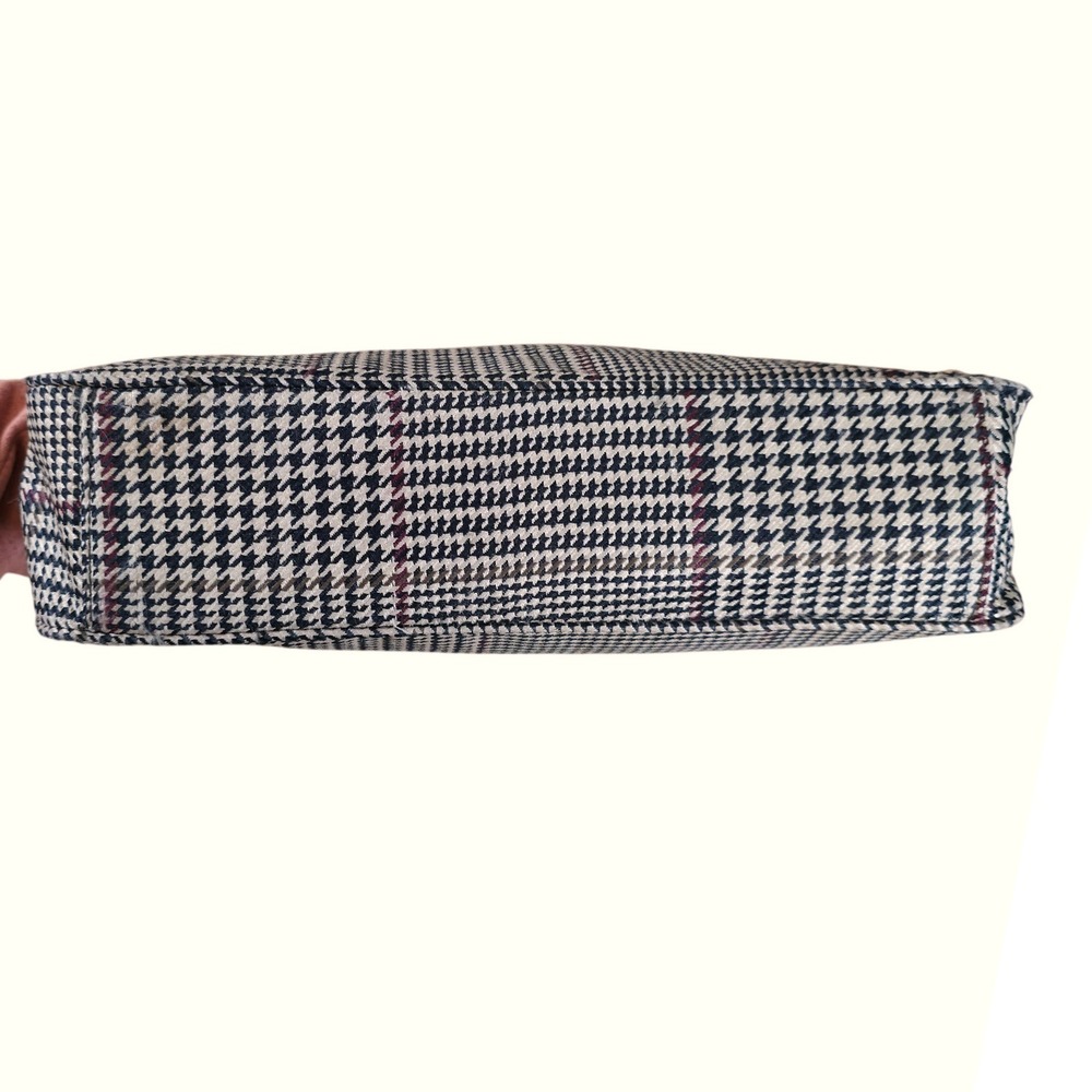 Lauren Ralph Lauren Houndstooth Shoulder Bag, Classic Plaid Purse - Picture 6 of 12